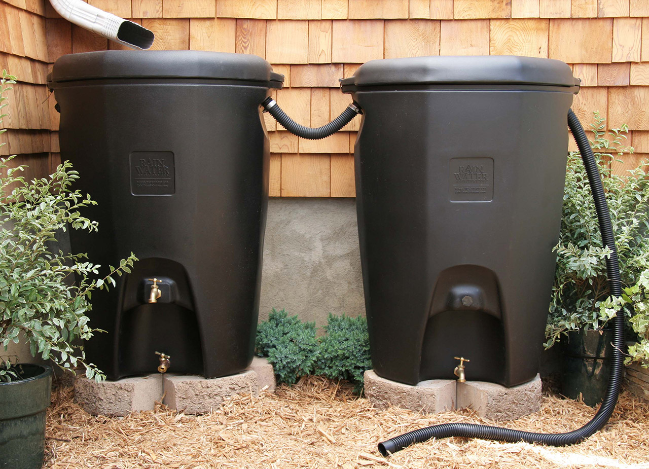 Daisy Chained Rain Barrels