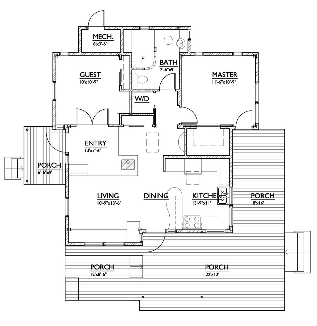 Floor Plans for Small Homes 800 Sq FT