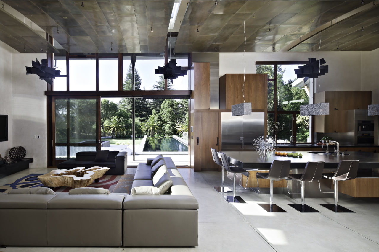 Saratoga Creek House interior by WA Design