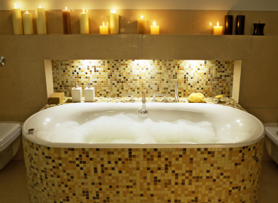 mosaic tile bathtub
