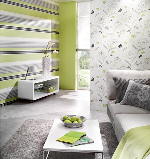 green toned environmentally friendly wallcovering
