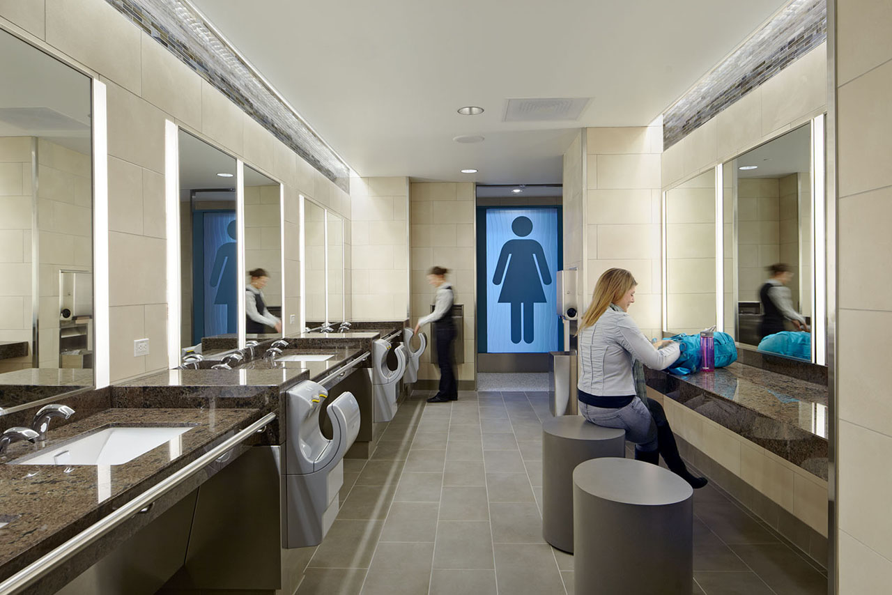 San Fransisco Airport Terminal womens restroom