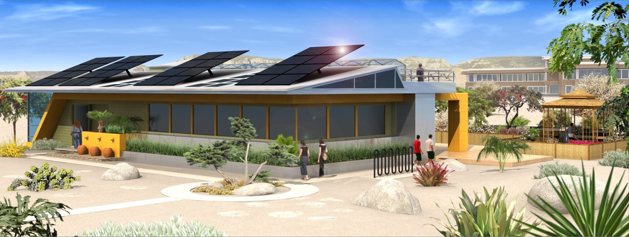 LEED Platinum Loft School exterior rendering