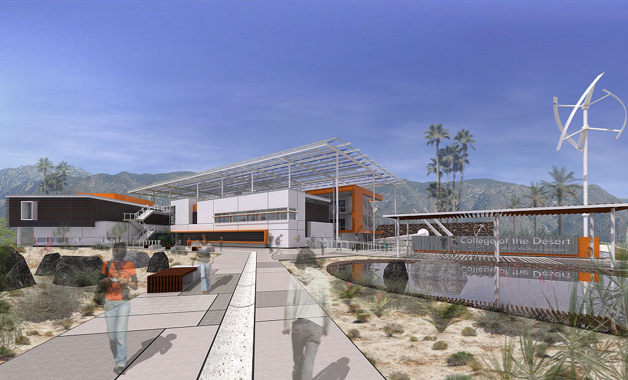 College of the Desert exterior Rendering by by HGA Architects and Engineers