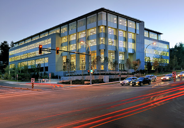 Exterior of the LEED Platinum DiscoveryGreen building in Vancouver