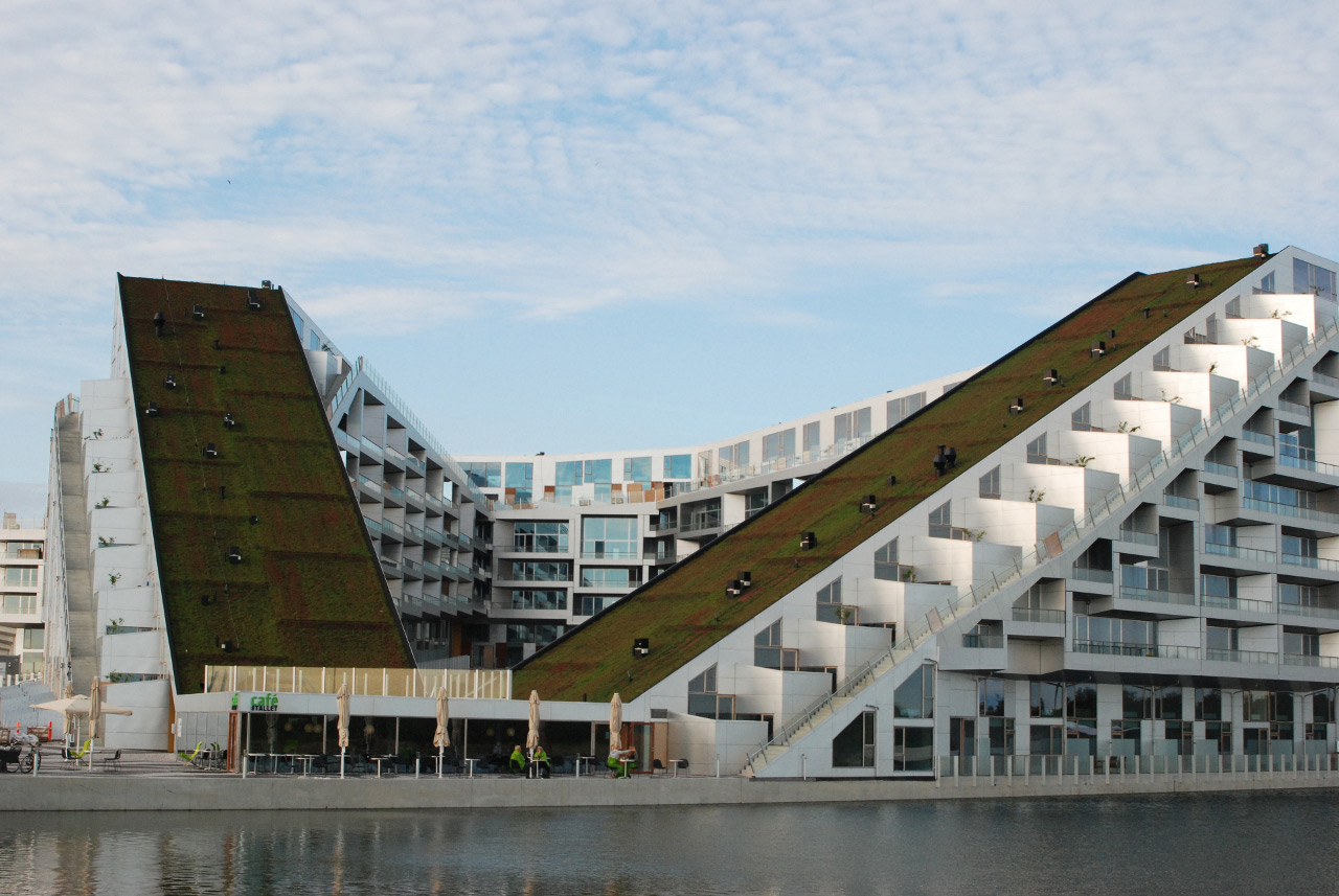 The green roof of 8 House by Bjarke Ingels Group BIG