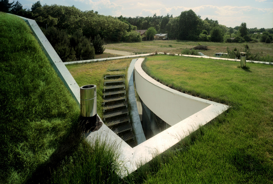 The green roof of the OUTrial House by Robert Konieczny