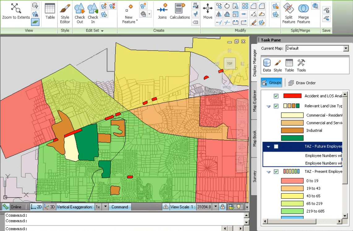 AutoCAD Map 3D in the Autodesk Infrastructure Design Suite Premium