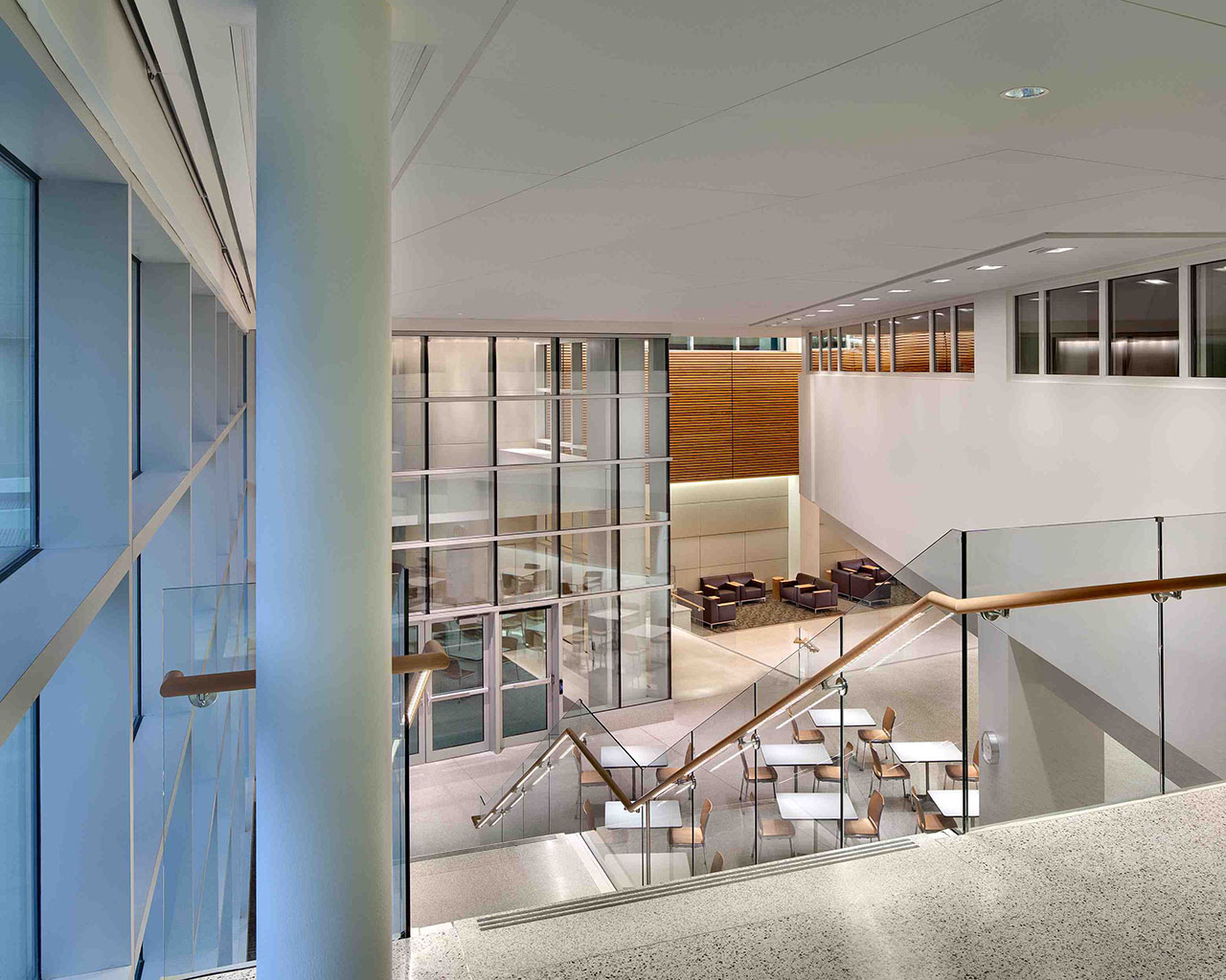 Interior of the Clinical and Translational Science Building at the University of Rochester by Francis Cauffman