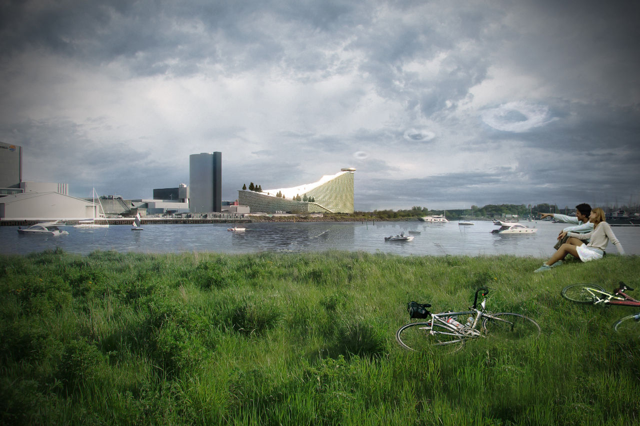 Copenhagen's Amager Waste-to-Energy facility rendering by Bjarke Ingels Group (BIG)