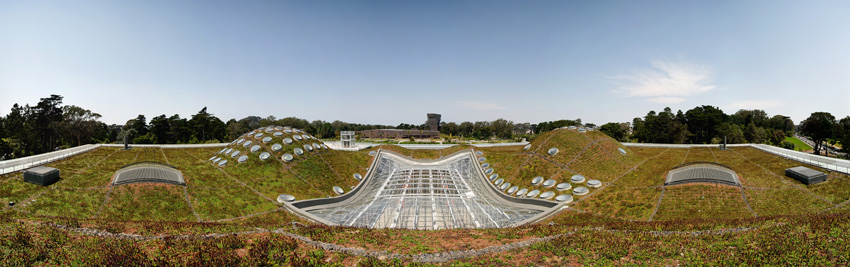 The living roof of Renzo Piano’s California Academy of Sciences in San Francisco