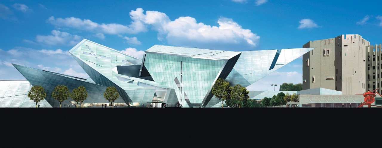 Exterior rendering of The Denver Art Museum by Daniel Libeskind