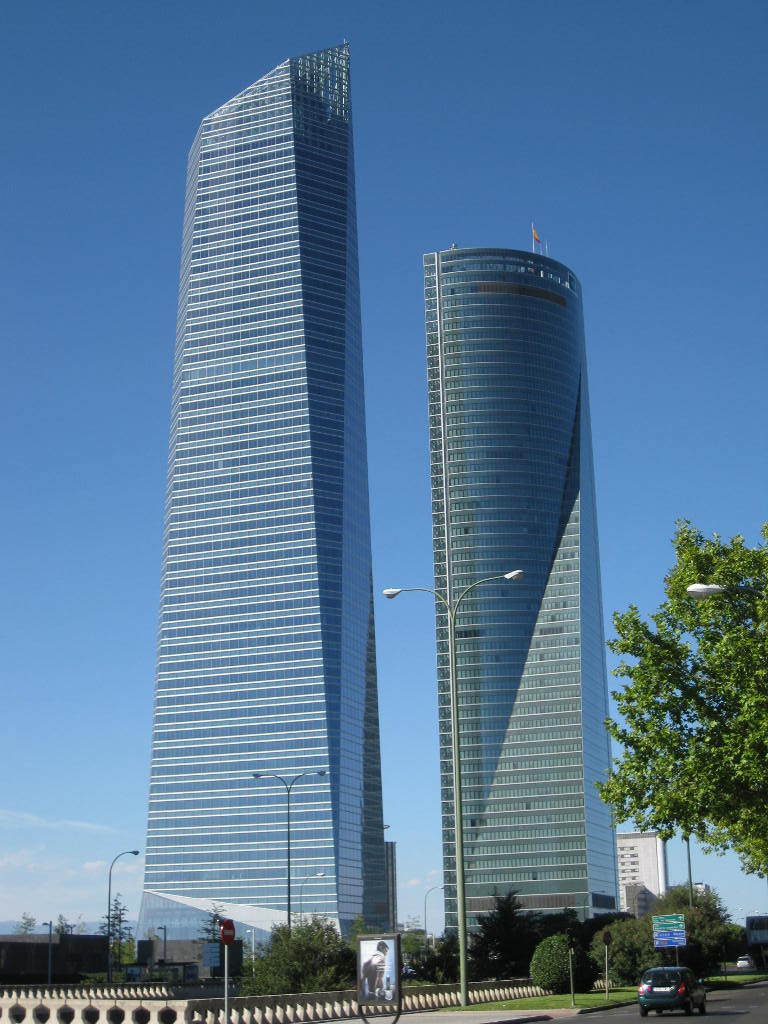 Madrid’s  Space Tower (Torre Espacio) and  Crystal Tower (Torre Crystal)