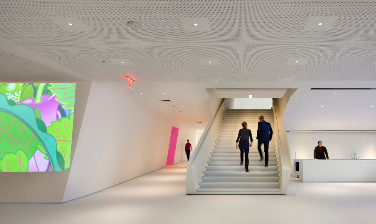 The interior of New York City's Museum of the Moving Image designed by Leeser Architecture