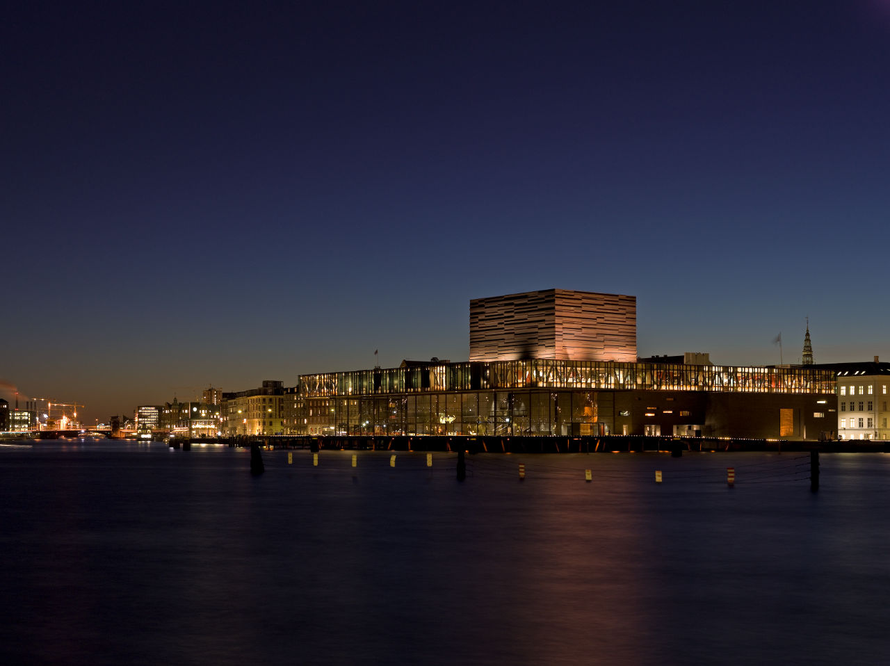 The New Royal Playhouse on the Copenhagen harbor designed by Danish firm Lundgaard and Tranberg Arkitekter