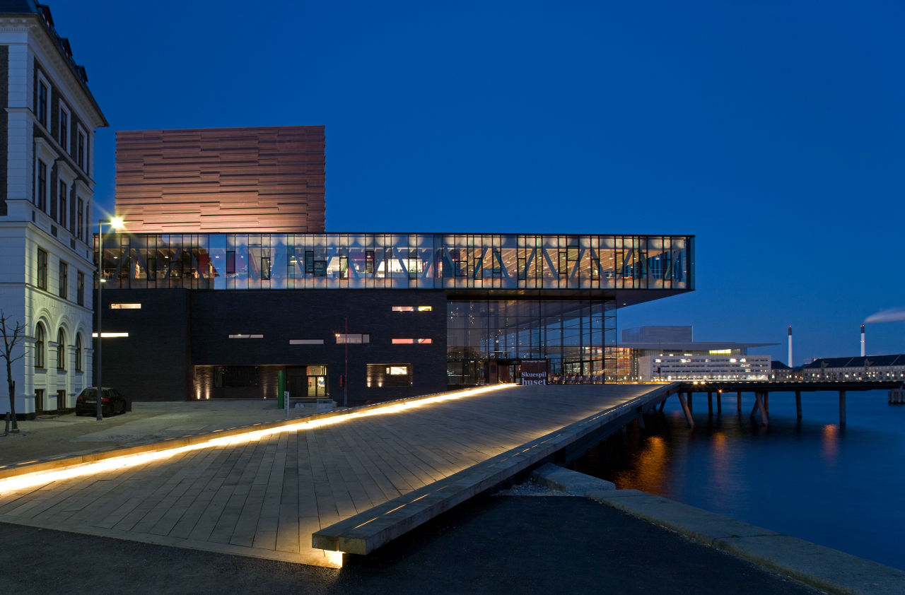 The New Royal Playhouse on the Copenhagen harbor designed by Danish firm Lundgaard and Tranberg Arkitekter