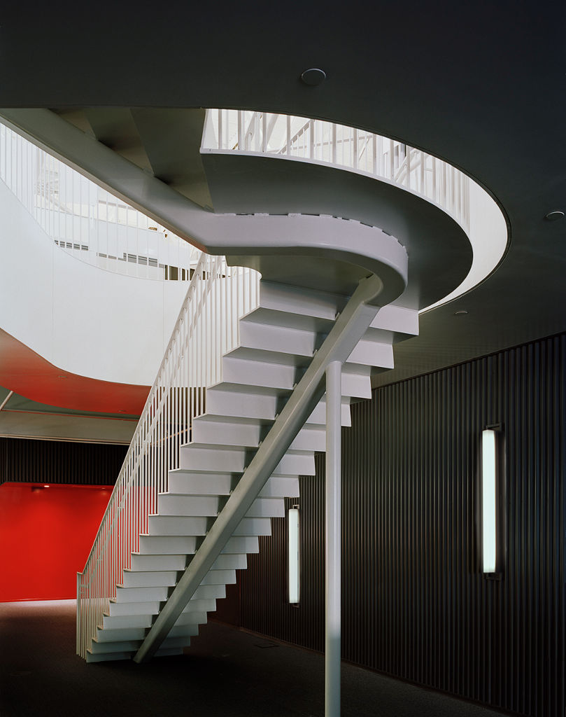 The stairs of Performance Capture Studio by Lorcan O’Herlihy Architects (LOHA) and Kanner Architects