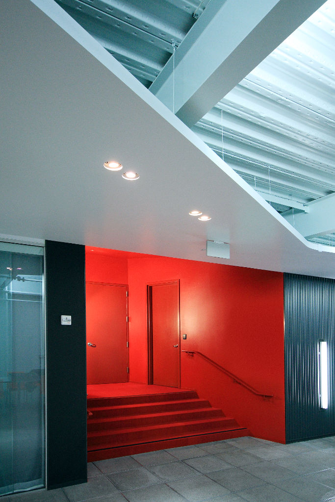 The interior of Performance Capture Studio stairs by Lorcan O’Herlihy Architects (LOHA) and Kanner Architects