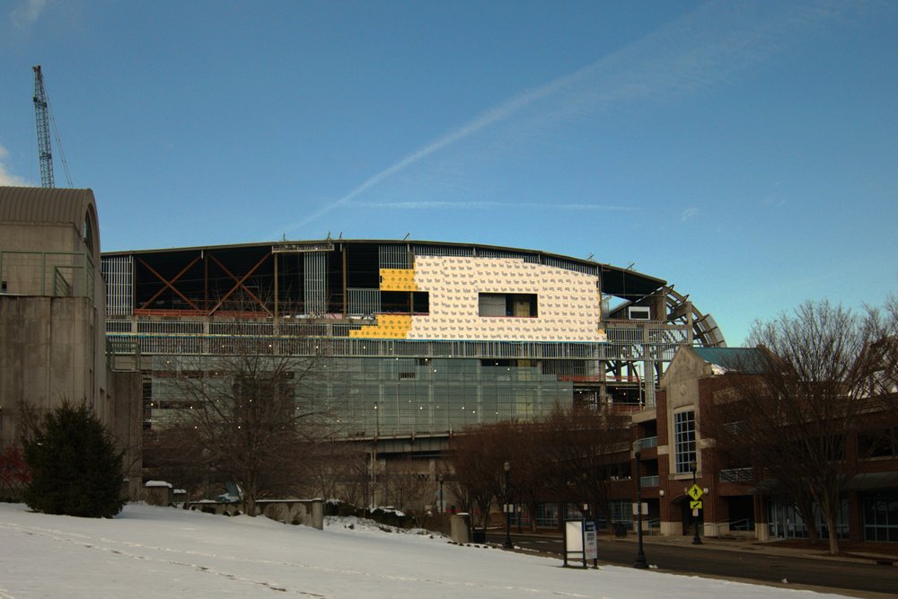 University of Louisville Arena under construction designed by Populous