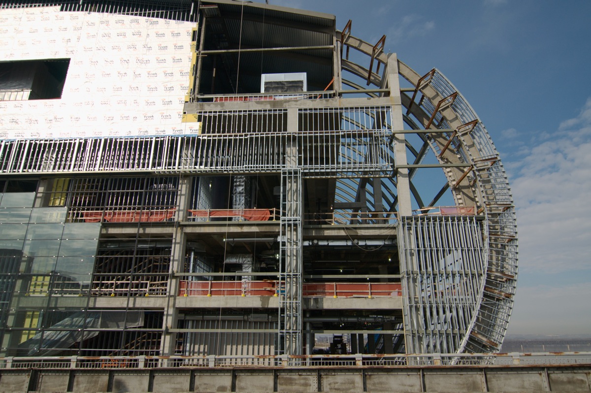 University of Louisville Arena under construction designed by Populous