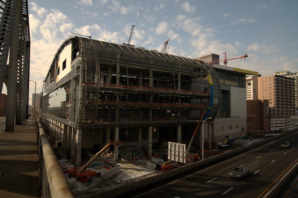 University of Louisville Arena under construction designed by Populous