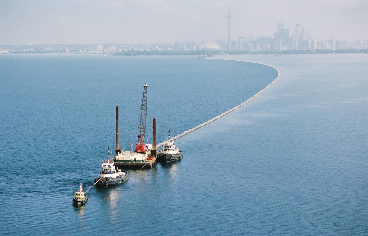 Intake pipe for Toronto's Deep Lake Water Cooling System