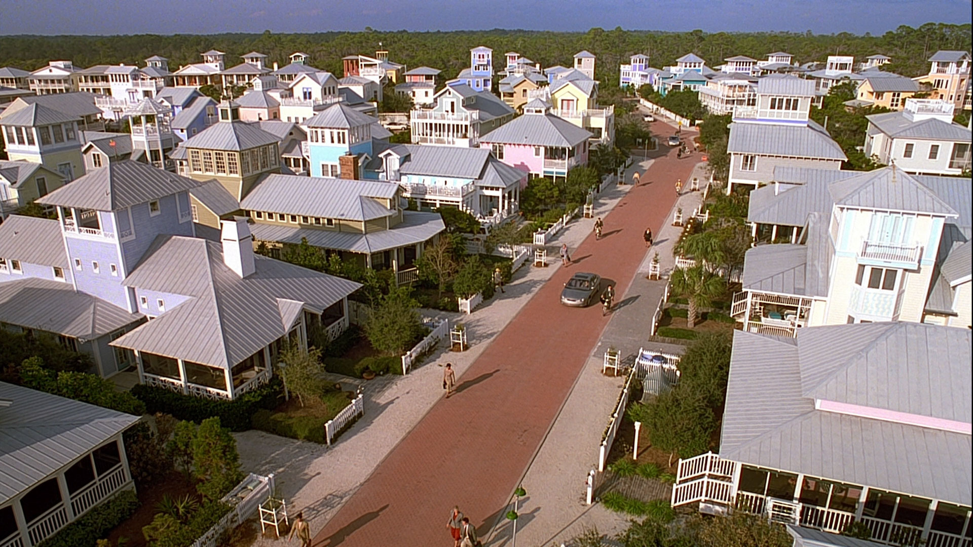 New Urbanist movement in neighborhood planning, Seaside, Florida.