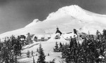 Mt Hood And Timberline Lodge Are Shown Under A Blanket Of Snow During The Winter Of 1942 - Photo By George Henderson For The US Forest Service
